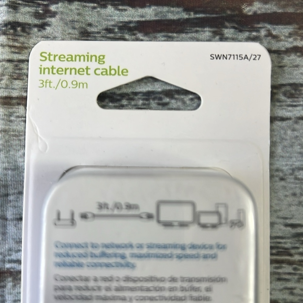 Philips Blue Streaming Internet Cable. Size ( 3ft. / 0.9m ) Cat 6 Network - Picture 5 of 5